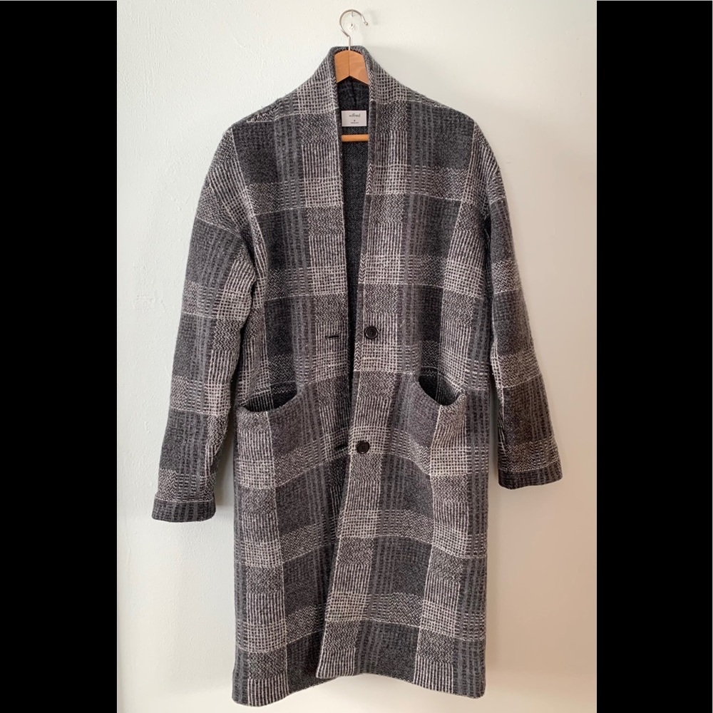 Aritzia Wilfred Sweater Coat Size M Gray